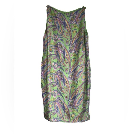 Lauren Ralph Lauren Silk Paisley Print Sleeveless Shift Dress Size 8 - Picture 1 of 6